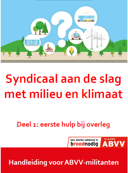 Coverpagina handleiding "Syndicaal aan de slag met milieu en klimaat"